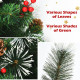 4 Feet Artificial Christmas Tree with Pine Cones and Red Berry Clusters