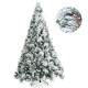 8 Feet Snow Flocked Christmas Tree Glitter Tips with Pine Cone and Red Berries