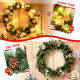30 Inch Pre-lit Christmas Wreath with Mixed Decorations