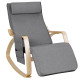 Relax Adjustable Lounge Rocking Chair with Pillow and Pocket