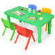 Kids Colorful Plastic Table and 4 Chairs Set