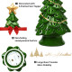 11.5Inch Pre-Lit Ceramic Hollow Christmas Tree with LED Lights