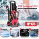 3500 PSI High Electric Pressure Washer with Hose Reel and Soap Bottle