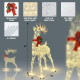 Lighted Standing Reindeer with Stakes for Christmas Decoration