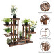 6 Tier Wooden Shelf Storage Plant Rack Stand