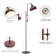 Industrial Floor Standing Pole Lamp with Adjustable Lamp Head