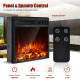 18 Inch 1500W Electric Fireplace Freestanding and Recessed Heater
