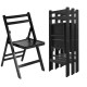 Set of 4 Solid Wood Folding Chairs