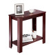 Espresso Wooden Sofa End Table Side Table