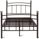 12 Inch Twin Size Metal Bed Frame with Metal Slat Support