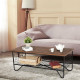 Coffee Accent Cocktail Sofa Side Table Solid Metal Frame