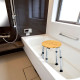 Slip-Resistant Rubber Tip Bamboo Bath Seat Shower Chair