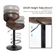 Set of 2 Adjustable Bar Stools for Counter