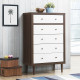 5 Drawer Dresser Wood Chest of Storage Cabinet Organizer