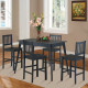 5 Piece Counter Height Dining Set Kitchen Table 