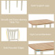 5 Piece Dining Folding Tabletop Set 4 Chairs