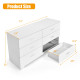 6-Drawer Freestanding Storage Cabinet with Metal Handles