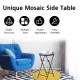 Folding Mosaic Side Table Accent Table