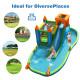 Inflatable Water Slide Kids Bounce House Splash Water Pool with Blower