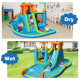 Inflatable Water Slide Kids Bounce House Splash Water Pool with Blower