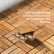 27 Pieces Acacia Wood Interlocking Patio Deck Tile