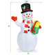 5 Feet Tall Snowman Inflatable Blow up Inflatable with Built-in Colorful LED Lights