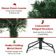 7 Feet PVC Hinged Artificial Christmas Tree 968 Tips Holiday Decor with Metal Stand