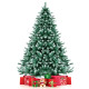 Snowy Hinged Artificial Christmas Tree with Realistic Tips and Metal Stand