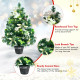 2 Feet Pre-lit Battery Operated Tabletop Artificial Christmas Tree with 40 LED Lights