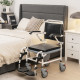 4-in-1 Bedside Commode Chair Commode Wheelchair with Detachable Bucket