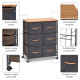 6-Drawer Fabric Display Dresser Storage Cabinet with Wheels