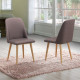 Set of 2 Leisure Accent Armless Upholstered Dining Chairs