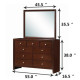 Home Luxury 9 Drawers Dresser Mirror Storage Cabinet Set
