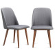 Set of 2 Leisure Accent Armless Upholstered Dining Chairs