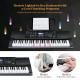 61-Key Electronic Keyboard Piano Set with Full Size Lighted Keys