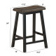 24 Inch Height Set of 2 Home Kitchen Dining Room Bar Stools