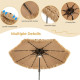 9 Feet Solar Powered Thatched Tiki Patio Umbrella with Led Lights.