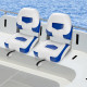 Set of 2 Folding Low Back Fishing Boat Seat with Stainless Steel Screws