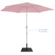 20 Inches Patio Umbrella Base with 4 Adjustable Footpads