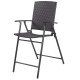 Set of 4 Folding Rattan Bar Chairs with Footrests and Armrests for Outdoors and Indoors