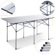 Aluminum Roll Up Folding Camping Rectangle Picnic Table