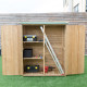 64 Inch Wooden Storage Shed Outdoor Fir Wood Cabinet