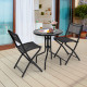 3 Piecs Folding Bistro Table Chairs Set for Indoor and Outdoor