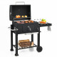Outdoor Portable Charcoal Grill with Side Table