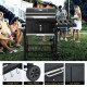 Outdoor Portable Charcoal Grill with Side Table