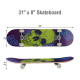 31 Inch x 8 Inch Professional Kids Maple Deck Wood Skateboard