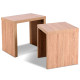 Set of 2 Nesting Wooden Coffee End Table Side Table