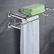 24 Inch Wall Mounted Stainless Steel Towel Storage Rack with 2 Storage Tier
