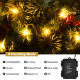 24 Inch Pre-lit Christmas Spruce Wreath with 8 Flash Modes