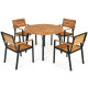 5 Pieces Patio Dining Chair Set with Umbrella Hole